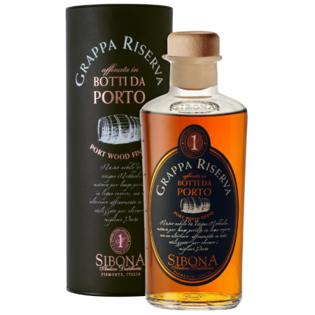 Grappa-Affinata-in-Botti-di-Porto-Distilleria-Sibona-astuccio-cl.50
