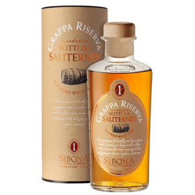 Grappa-Affinata-in-Botti-di-Sauternes-Distilleria-Sibona-astuccio-cl.50